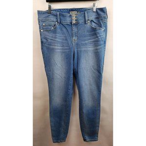 𝅺torrid Feel The Fit Blue High Waist Skinny Leggings Jeggings Jeans 18T